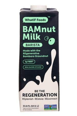 WhatIF Foods: WhatIFFoods-34oz-2023-BAMnutMilk-Barista-Front