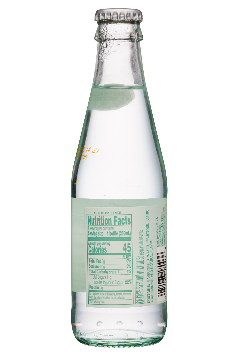 White Rock: WhiteRock-8oz-Mixer-LightTonicWater-Facts