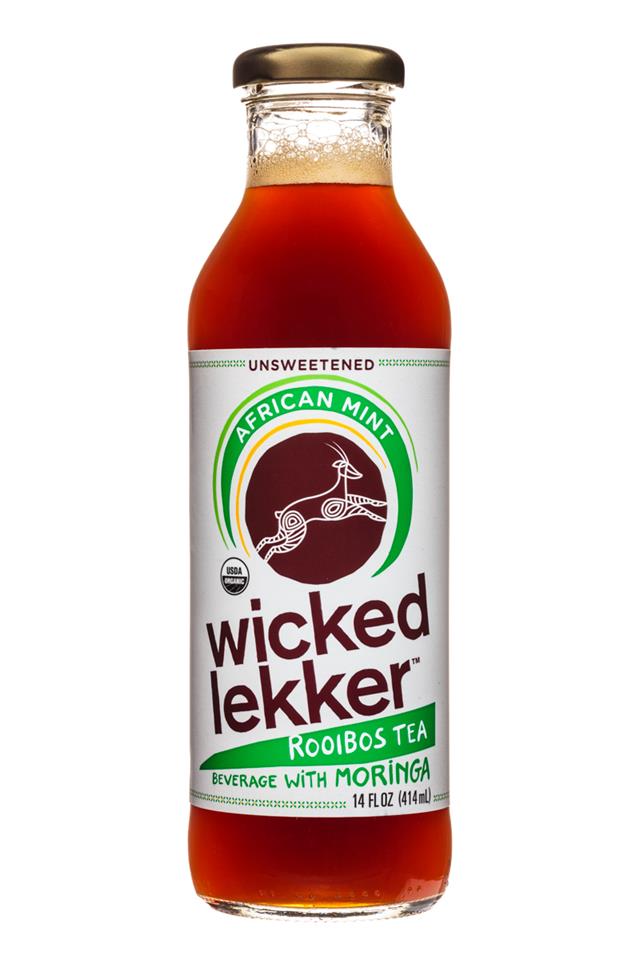 Wicked Lekker: WickedLekker-RooibosTea-14oz-AfricanMint-Front