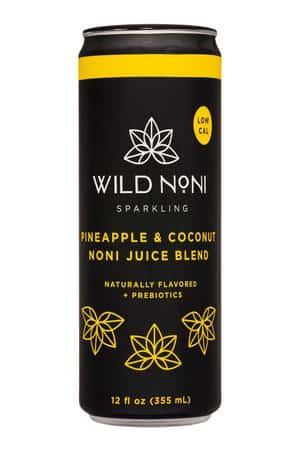 Wild Noni: WildNoni-12oz-2024-Sparkling-PineappleCoconut-Front