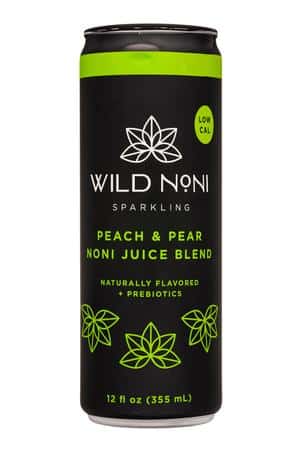 Wild Noni: WildNoni-12oz-2024-Sparkling-PeachPear-Front