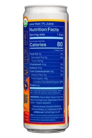 Wild Tonic: WildTonic-12oz-2022-JunKombucha-MangoGinger-Facts