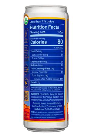 Wild Tonic: WildTonic-12oz-2022-JunKombucha-BlackMint-Facts