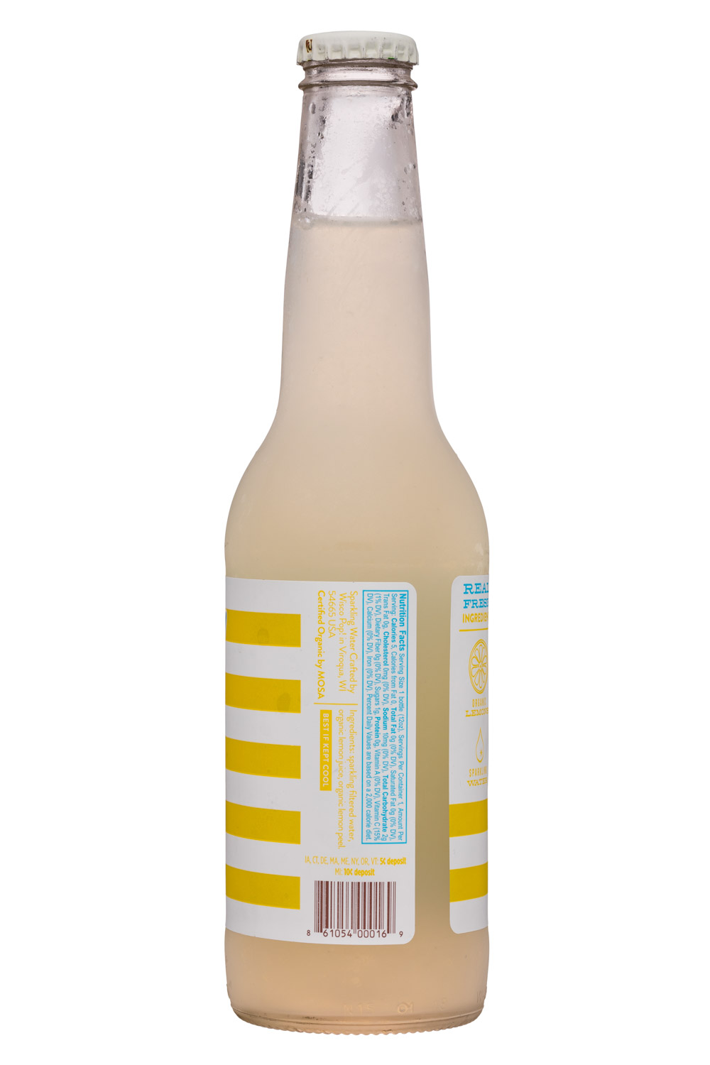 Wisco Pop! Sparkle: WiscoPop-12oz-Sparkle-Unsweet-Lemon-Facts