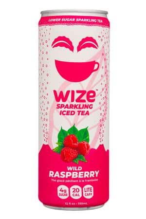 Wize Tea: Wise-12oz-2023-SparkIcedTea-Rasp-Front