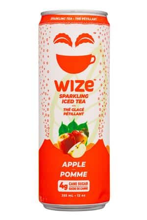 Wize Tea: Wise-12oz-2023-SparkIcedTea-Apple-Front