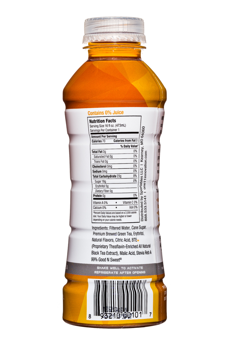 Workout Tea: WorkoutTea-16oz-PeachMangoGreenTea-Facts