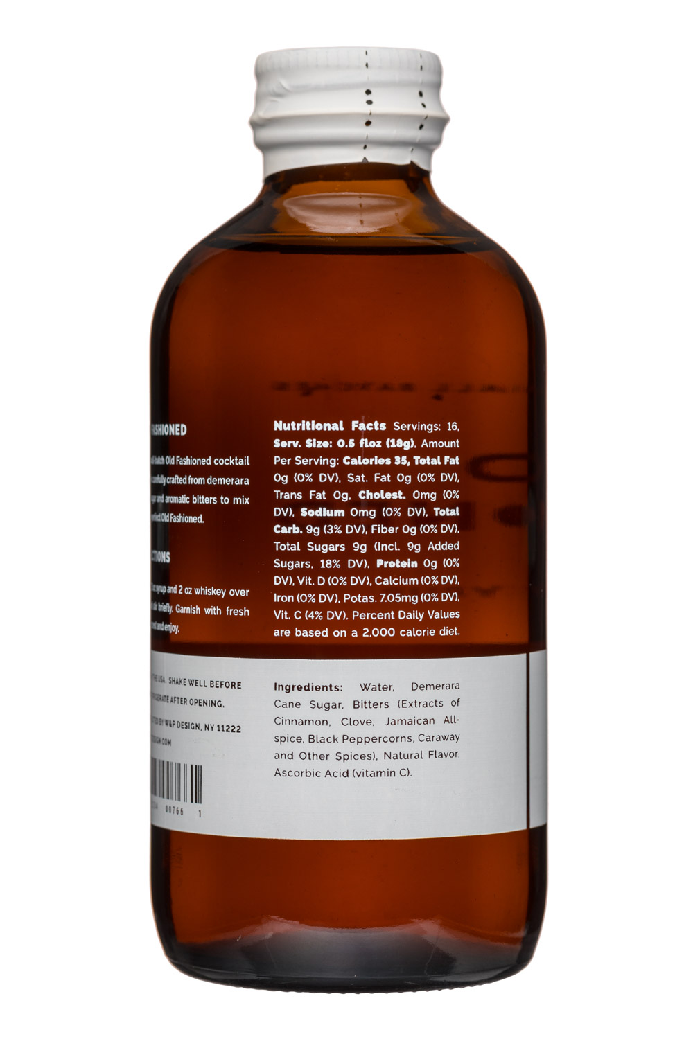 W&P Design: W&PDesign-8oz-CocktailSyrup-OldFashioned-Facts