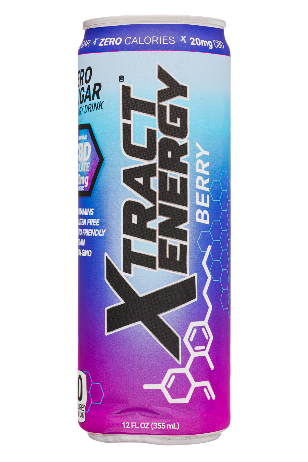 Xtract Energy: XtractEnergy-12oz-2021-CBDEnergy-Berry-Front