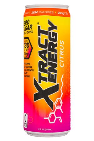 Xtract Energy: XtractEnergy-12oz-2021-CBDEnergy-Citrus-Front