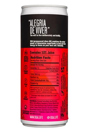 XUA: XUA-250ml-2021-EnergyDrink-BrazilianBerry-Facts