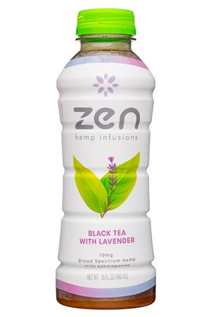 Zen Hemp Infusions: ZenHempInfusions-16oz-2021-BlackTeaLavender-Front