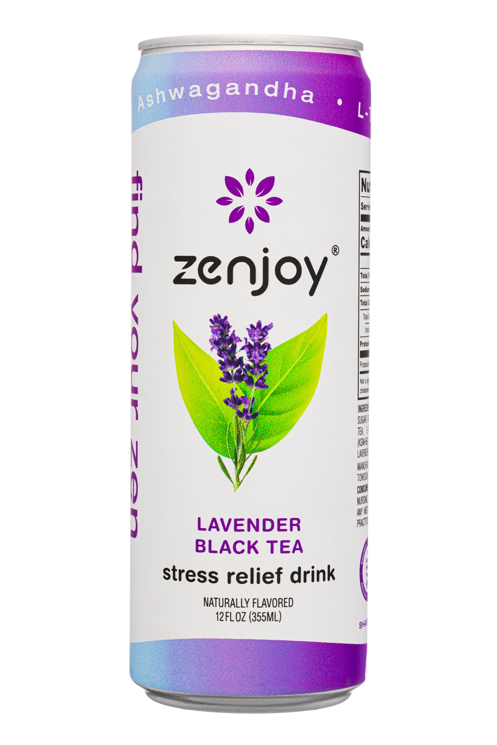Zenjoy: Zenjoy-12oz-2025-StressRelief-LavenderBlack-Front