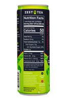 Zest Tea - Energy Tea: ZestTea-12oz-EnergyTea19-PomMint-Facts