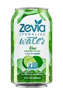 Zevia Sparkling Water: Zevia-12oz-SparklingWater-Lime-Front