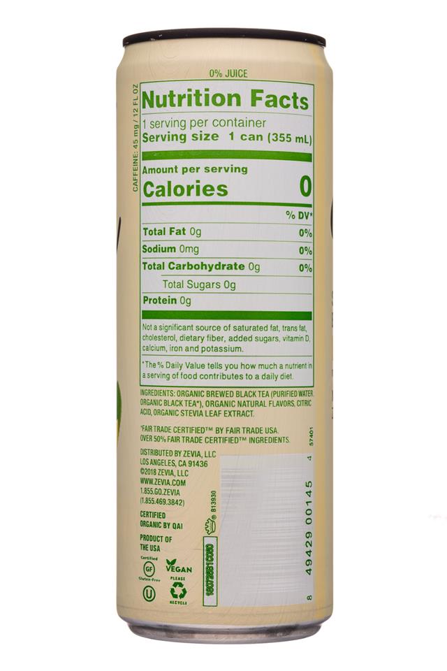 Zevia: Zevia-12oz-BlackTea-Lemon-Facts