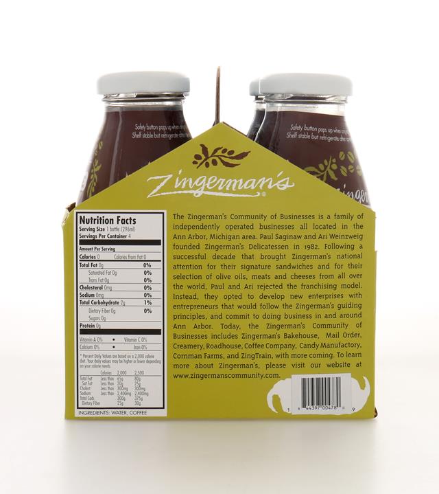 Zingerman's Coffee Company: ZingermansCoffeeCo ColdBrew4Pack Back