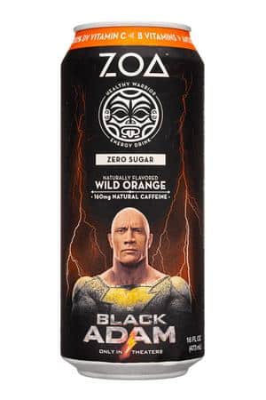 ZOA: ZOA-16oz-2022-ZeroSugar-BlackAdam-WildOrange-Front