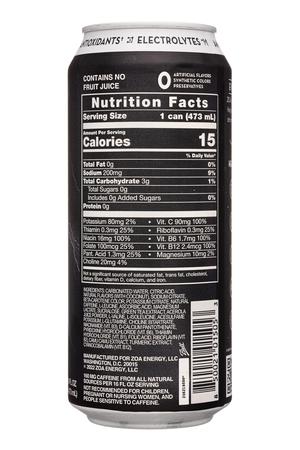 ZOA: ZOA-16oz-2022-ZeroSugar-BlackAdam-PineappleCoco-Facts