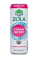 Zola Organic Hydrating Energy Drink: Zola-12oz-OGHydratingEnergy-SparkingCoconut-OragonFruit-Front