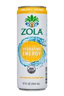 Zola Organic Hydrating Energy Drink: Zola-12oz-OGHydratingEnergy-SparkingCoconut-PineappleCoconut-Front