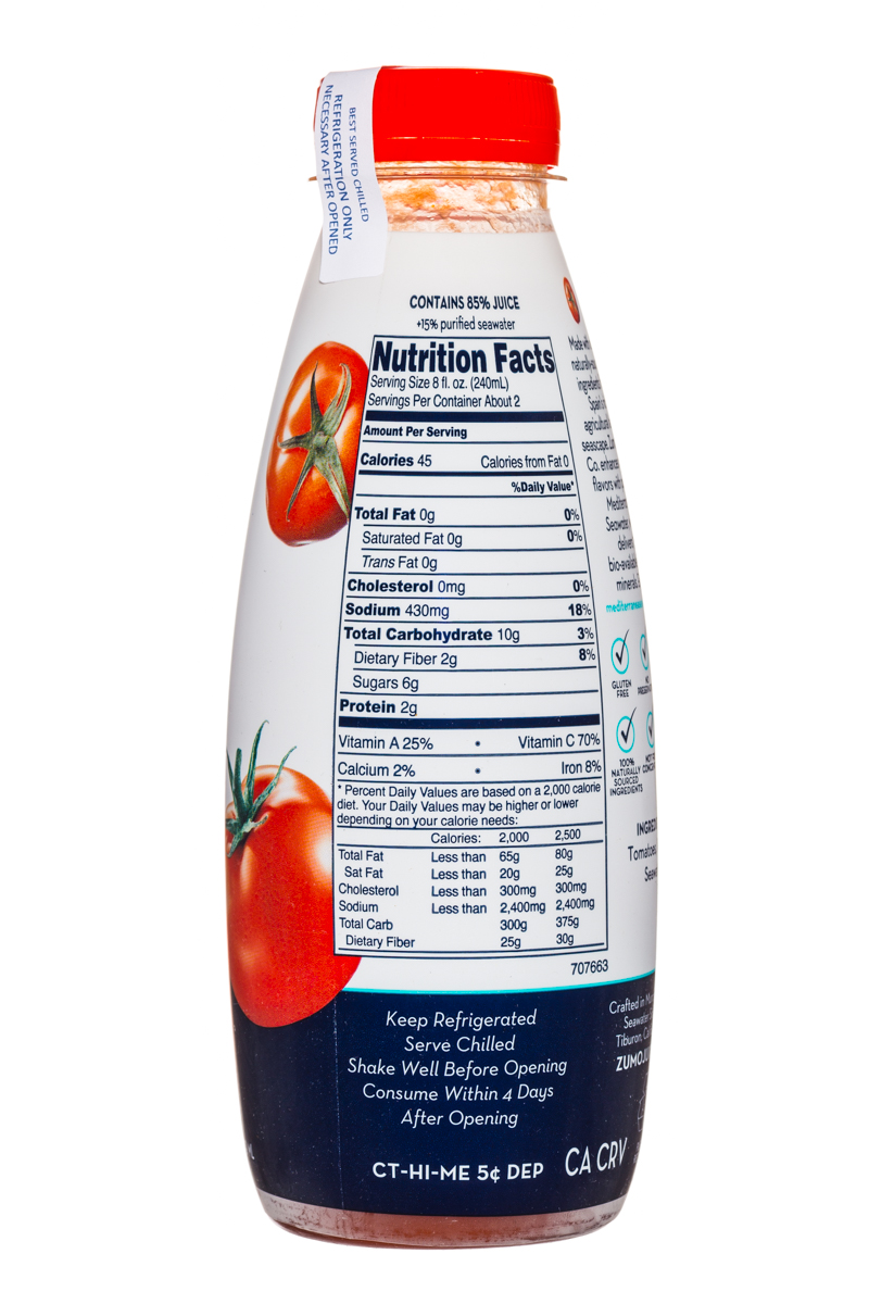 ZuMo: Zumo-SeawaterJuice-17oz-Tomato-Facts